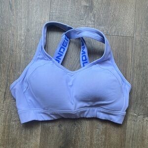 Under Armour Purple Sports Bra Moisture-Wicking Support high impact size small